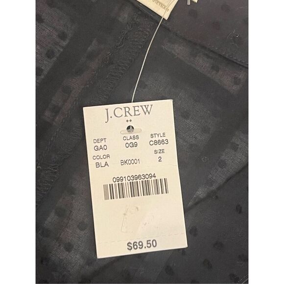 J.Crew women’s sleeveless blouse black size 2 NWT - Picture 7 of 7